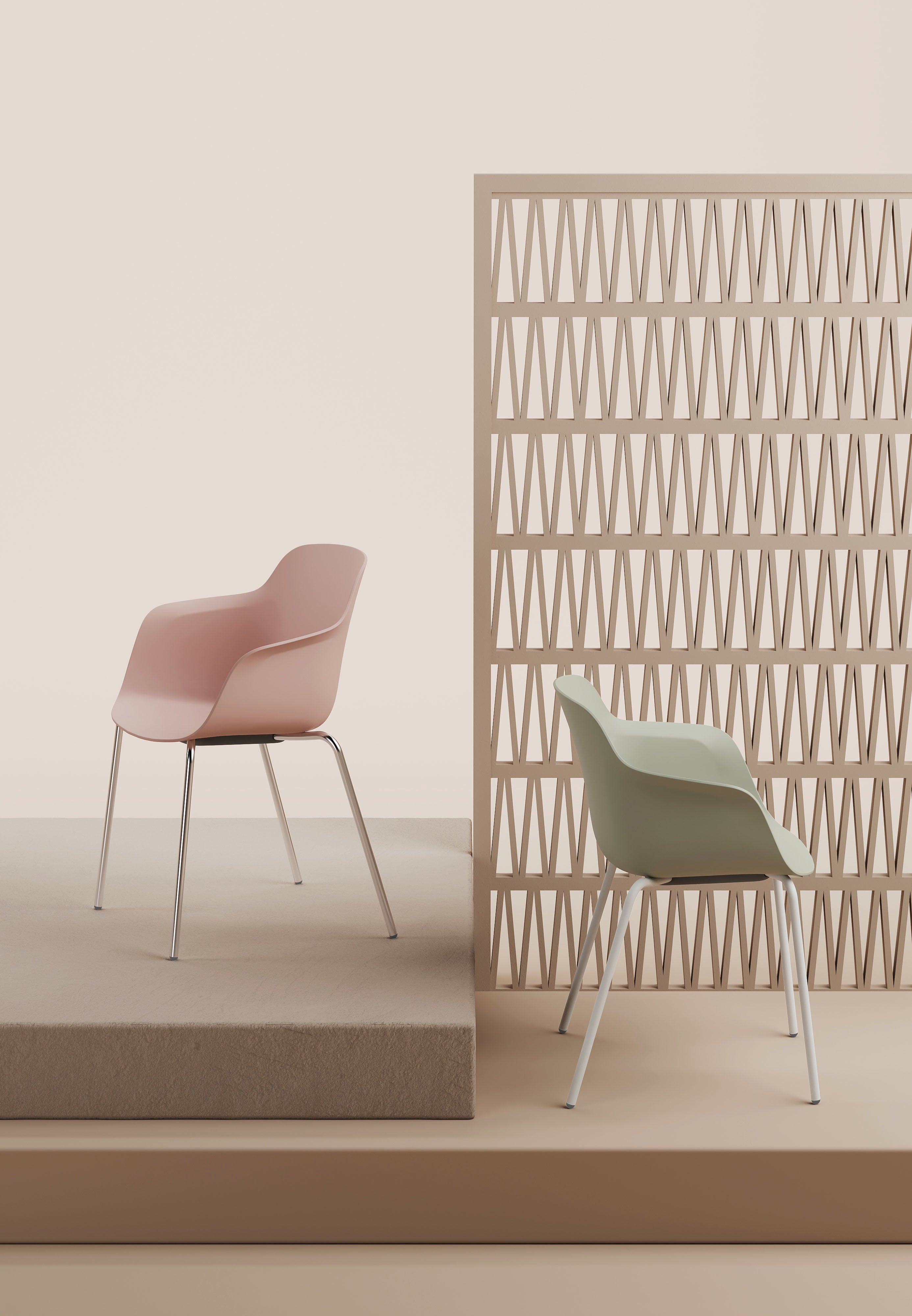 Cici Tub Chair 4 Leg Metal Base