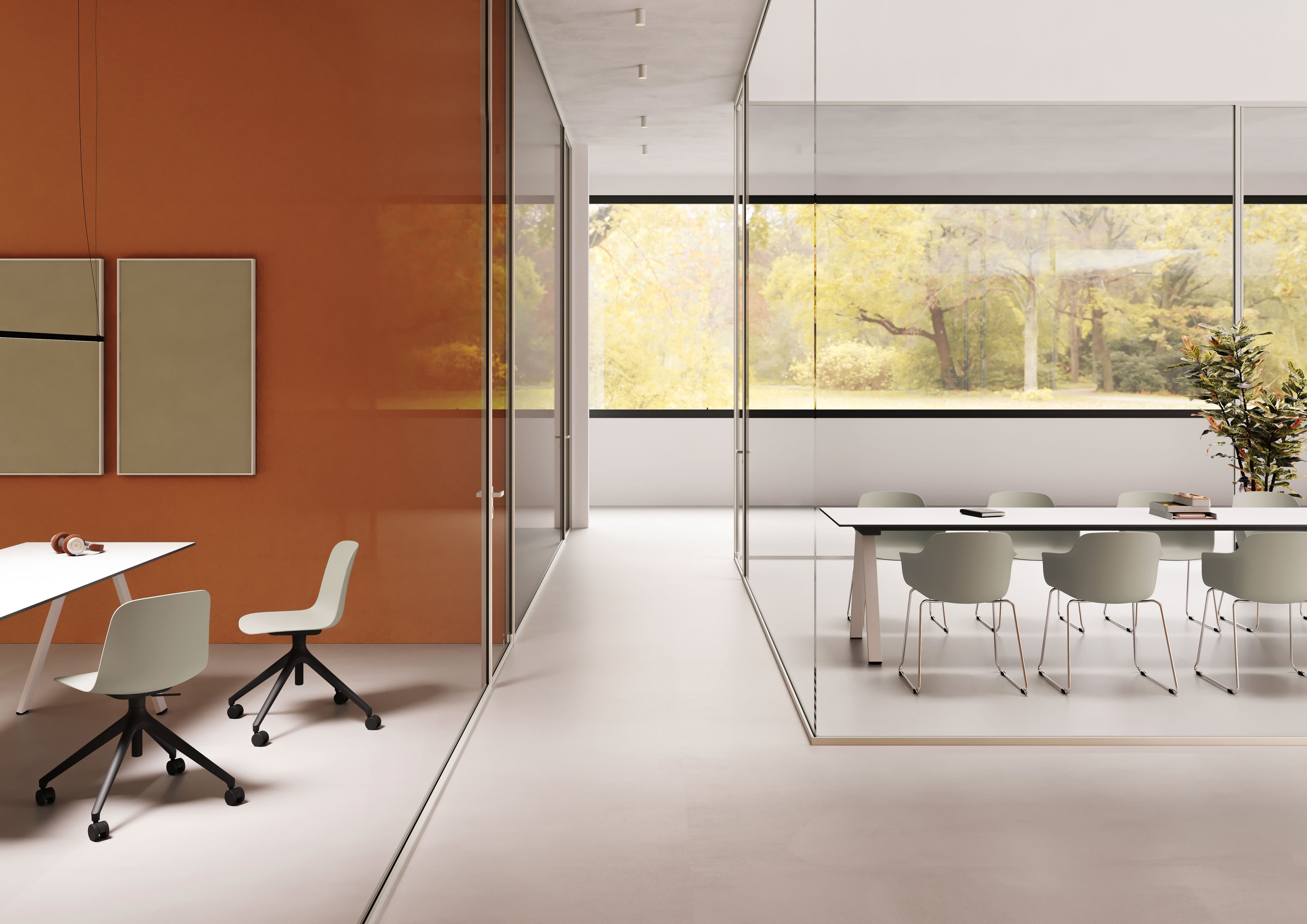 Cici Metal Skid Base Chair